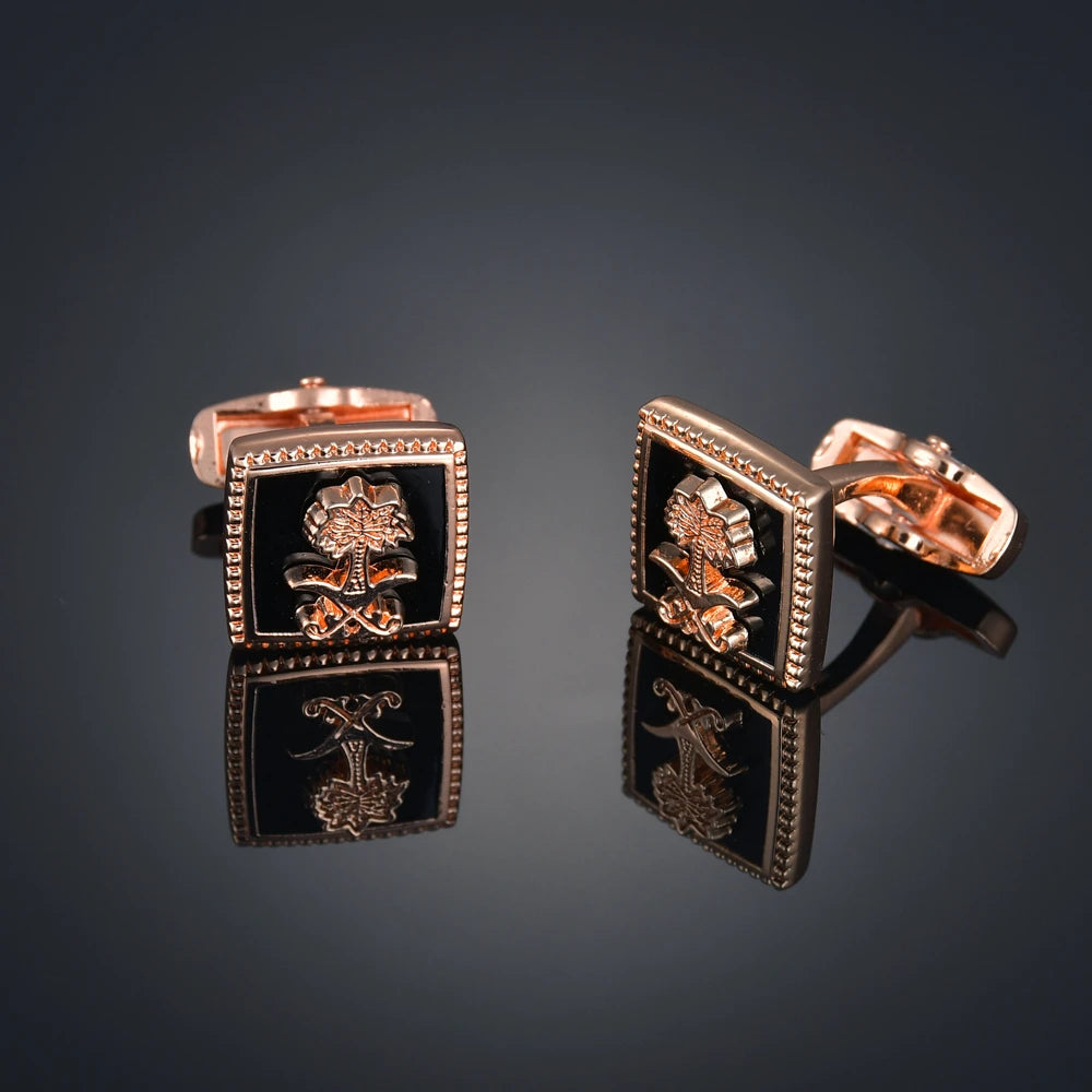 Gem & Enamel Craft Cufflinks | Unisex Decorative Shirt Accessories