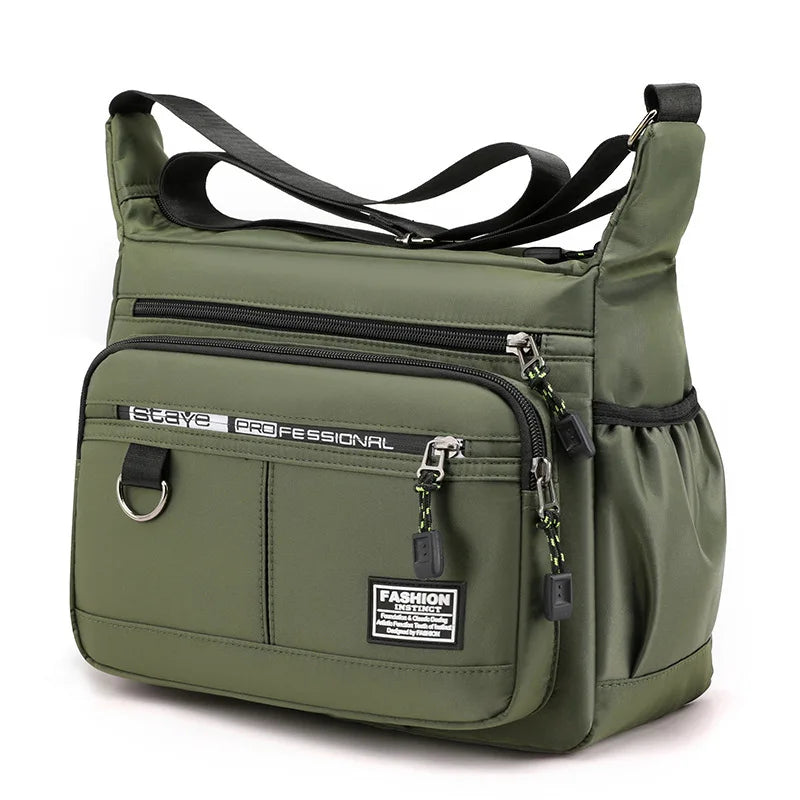 Oxford Shoulder Bag — Large Capacity Multi-Pocket Crossbody Messenger Bag