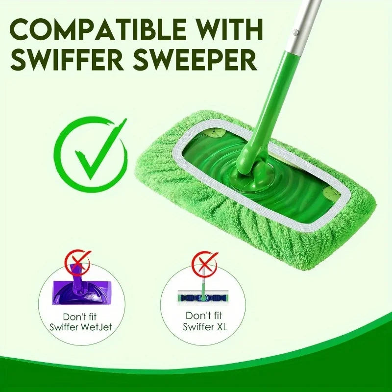 Reusable Microfiber Mop Pads – 4 Pack, High Absorption, Fits Most Standard Mops