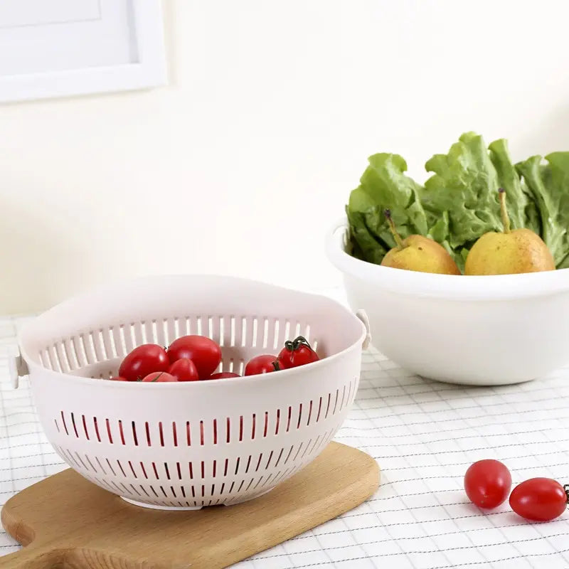 Double-Layer Fruit & Vegetable Drain Basket
