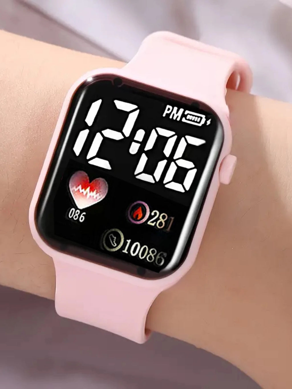 Reloj electrónico con diseño de amor y conjunto de accesorios de mariposa, regalo de cumpleaños (caja no incluida)