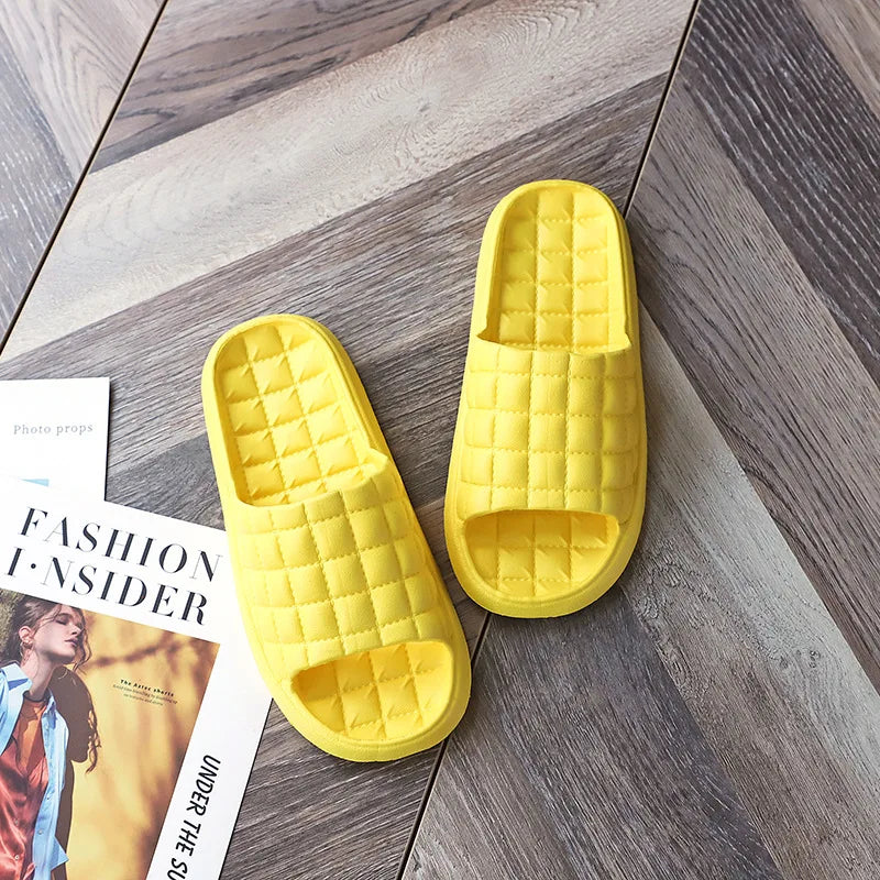 Women's EVA Slide Slippers – Non-Slip Flat Indoor Home & Bathroom Shoes