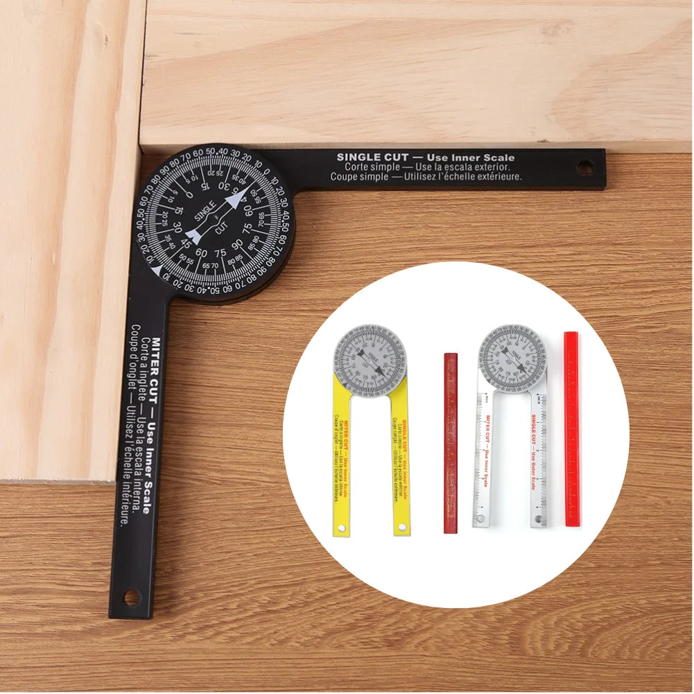 Miter Saw Protractor & Angle Finder — ABS 360-Degree Measuring Tool