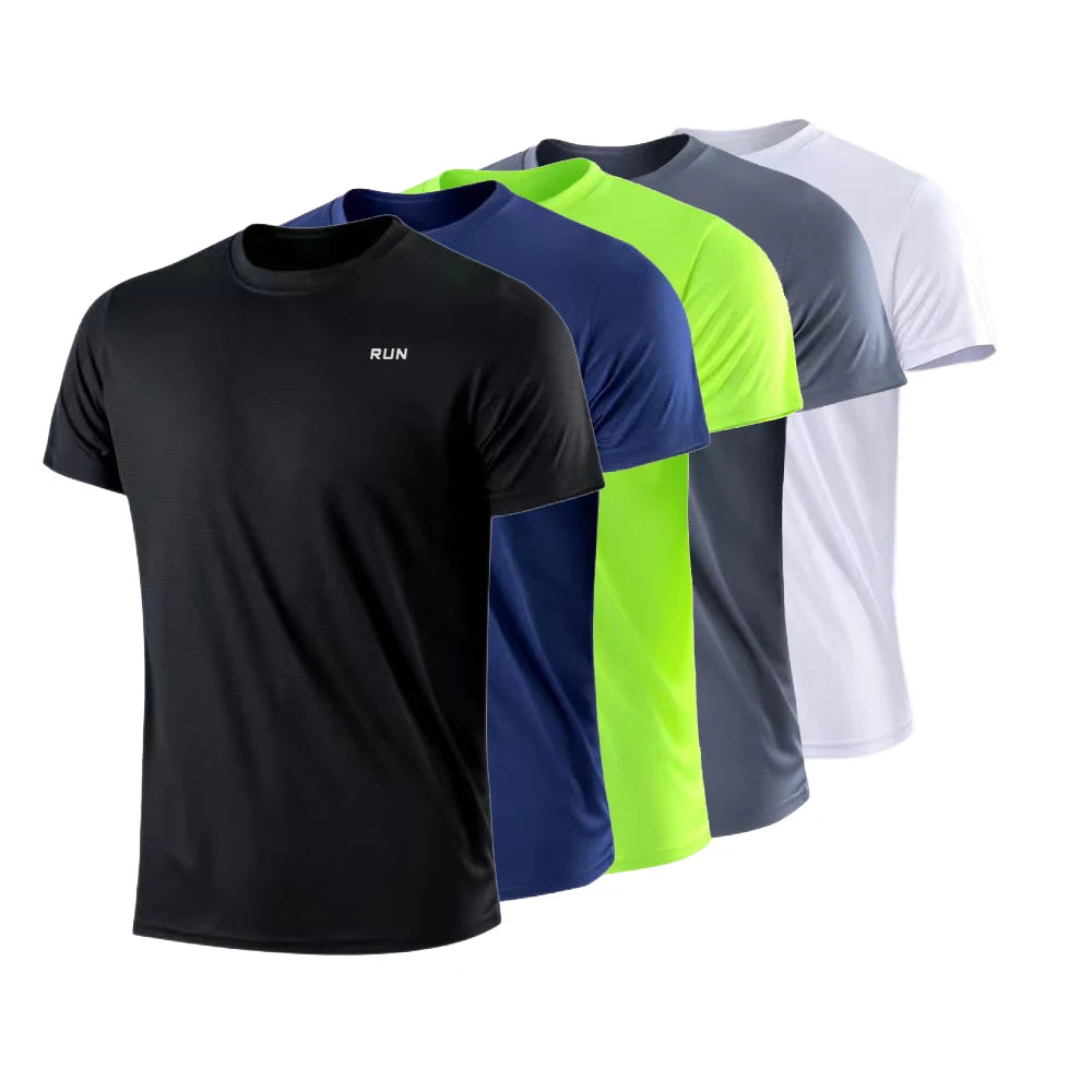 Men's Quick-Dry Athletic T-Shirt – Moisture Wicking, Gym & Running, Sizes M-4XL