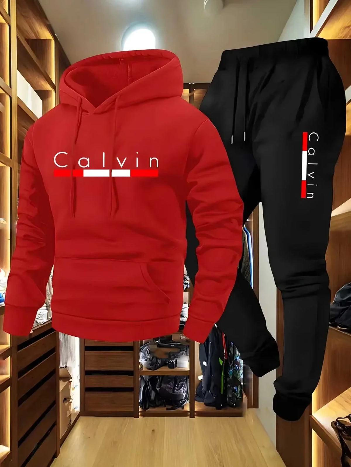Printed Fleece Hoodie & Jogger Set