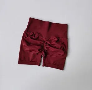 Peach Hip Lifting Sports Shorts – Women's High Waist Seamless Yoga Shorts