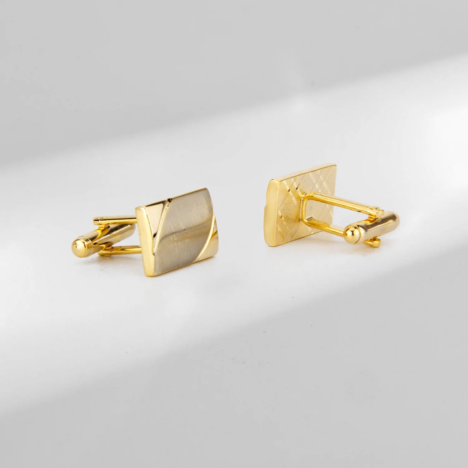 Square Cufflinks & Tie Clip Set | Unisex Dress Shirt Accessories