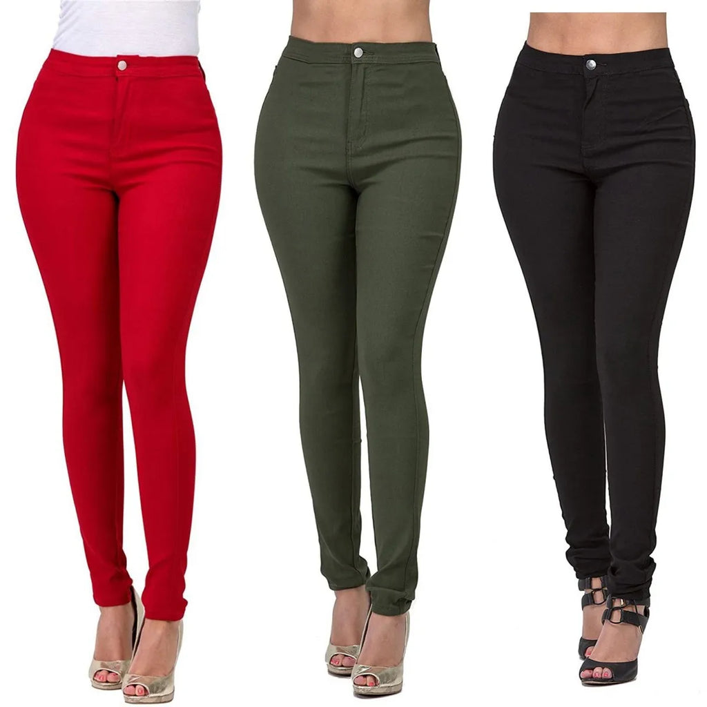 High Waist Slim Fit Stretch Jeans – 7 Colors
