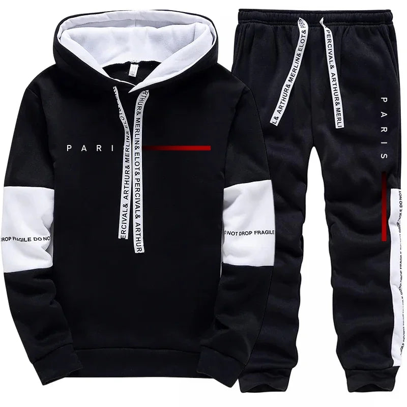Paris Streetwear Hoodie & Jogger Set – Unisex Athleisure Separates