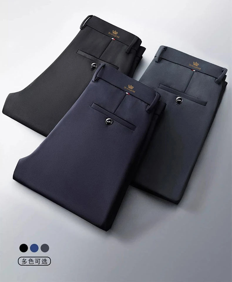 Men's High-Stretch Business Trousers - Elastic Waist (29-40)