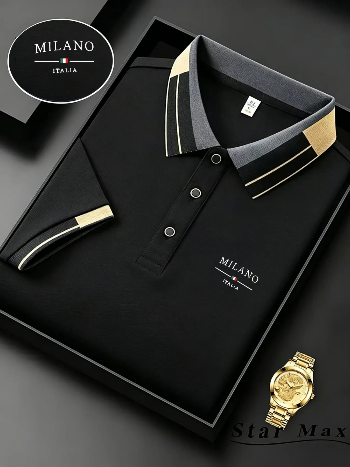 Men's Luxury Horse Embroidery Polo Shirt