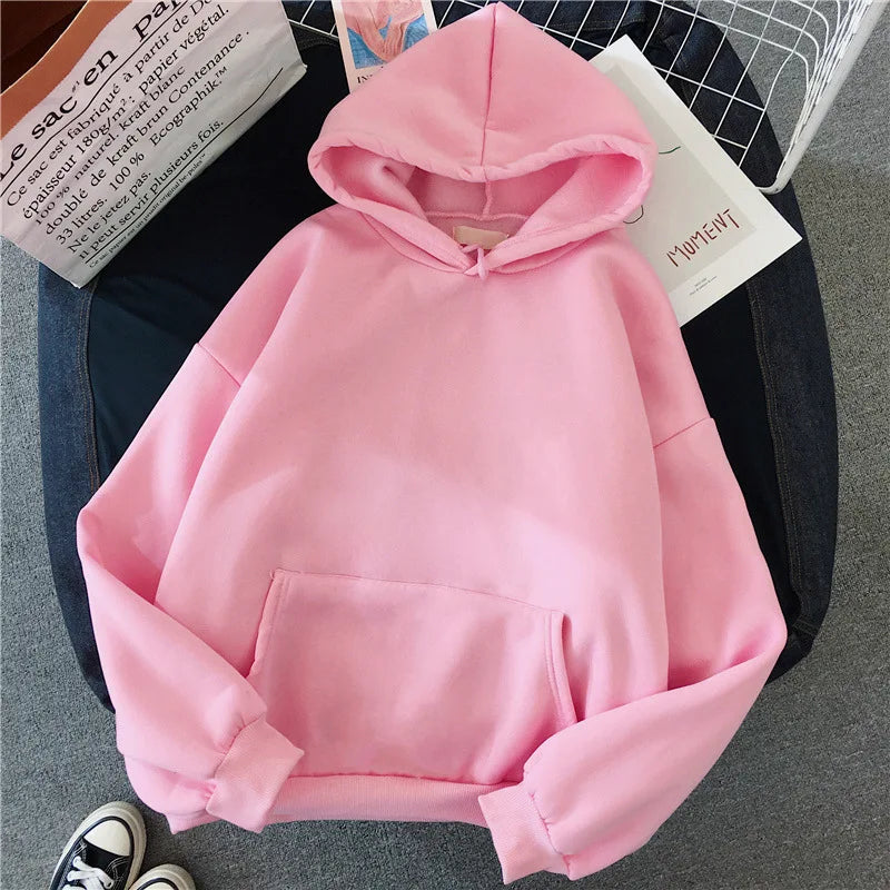 Classic Solid Pullover Hoodie – 6 Colors