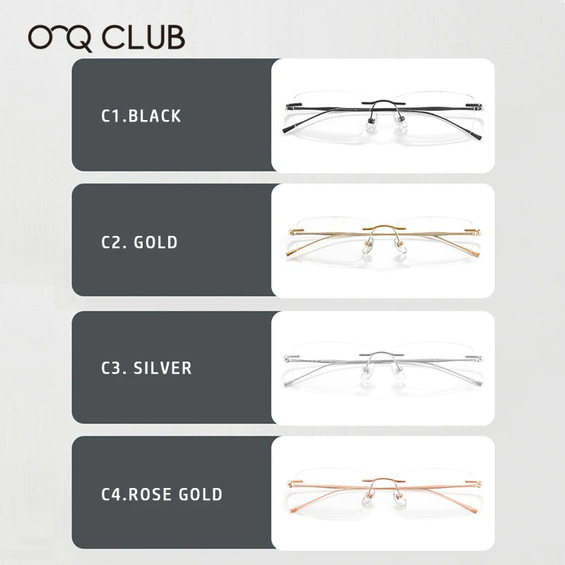 Gafas Graduadas sin Montura Ultraligeras de Titanio O-Q CLUB | Unisex