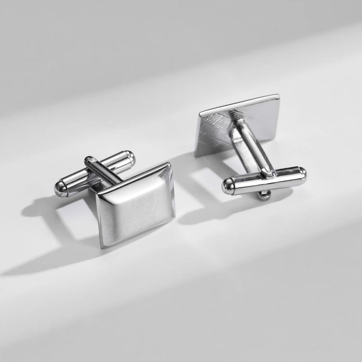 Square Cufflinks & Tie Clip Set | Unisex Dress Shirt Accessories