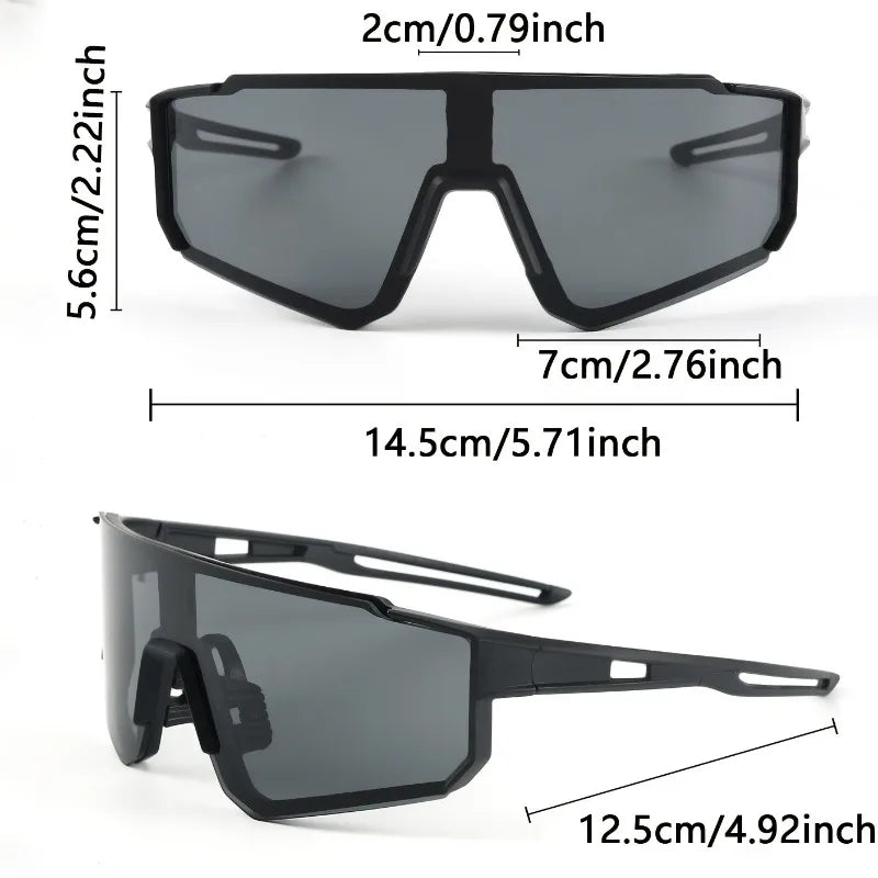 Gafas de sol de moda de montura grande para hombre – Protección UV400, ligeras y duraderas