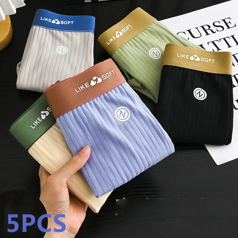 Men's Striped Boxer Shorts – 5-Pack Comfort Fit Underwear