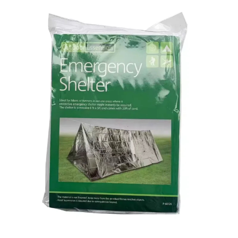 2-Person Mylar Emergency Tube Tent – Reusable Survival Shelter, Waterproof & Windproof SOS Bivy