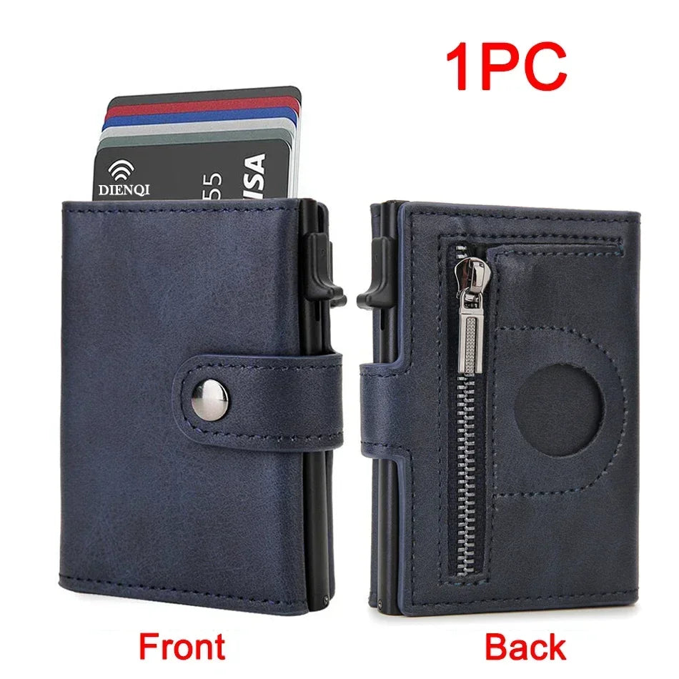 RFID Blocking Card Holder Wallet with AirTag Pocket — Slim Minimalist Men's Wallet