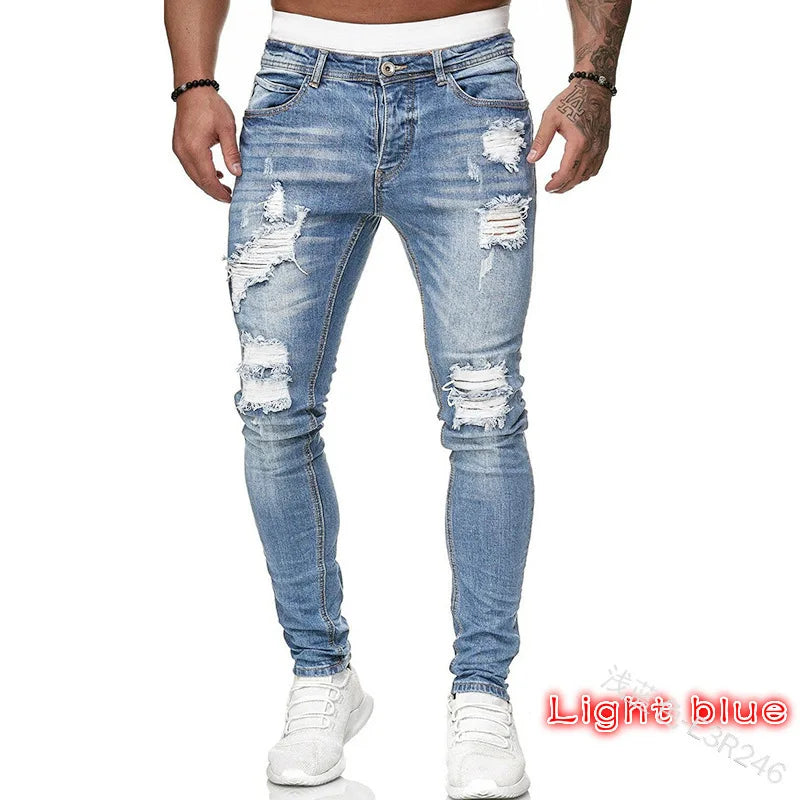 Unisex Ripped Skinny Jeans