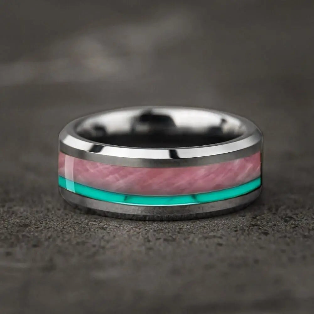 Cyberpunk 8mm Stainless Steel Ring | Gothic Punk Biker Jewelry for Men & Women