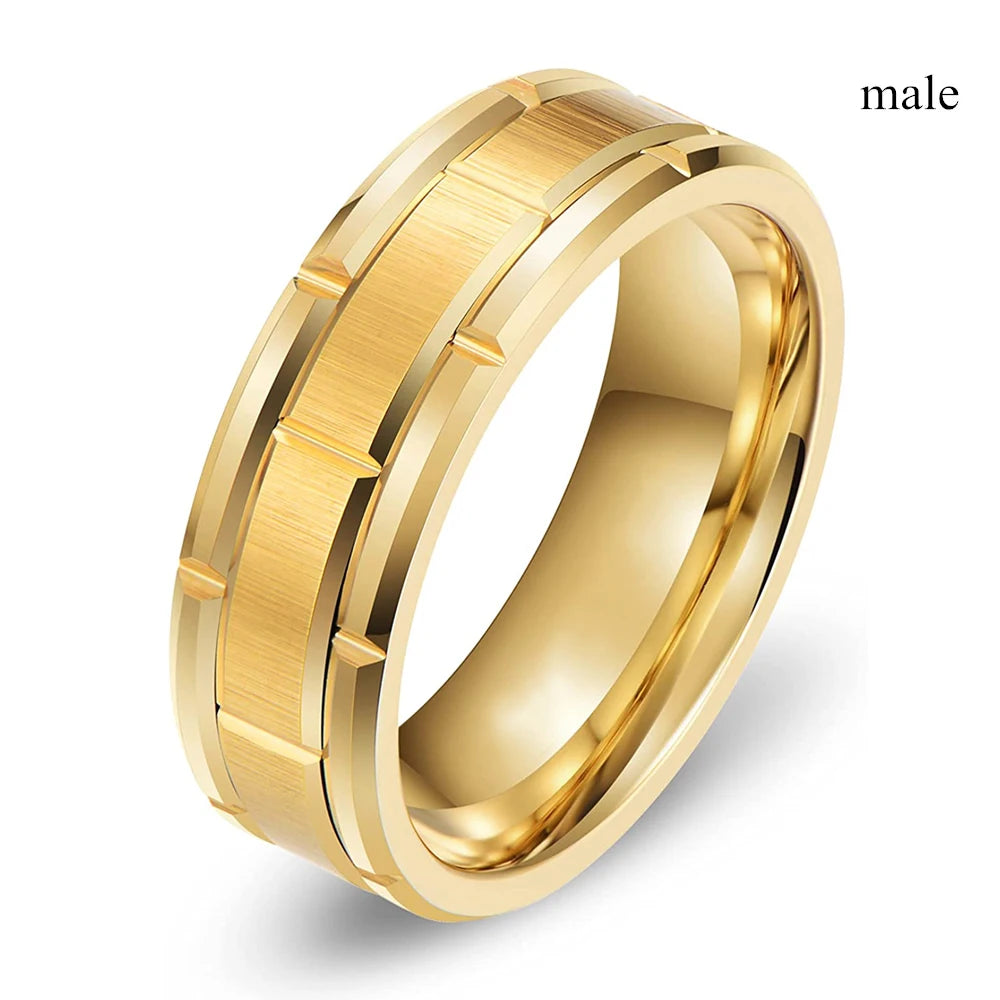 Charm Couple Rings – Red Rhinestone Women's & Celtic Dragon Men's Wedding Band Set