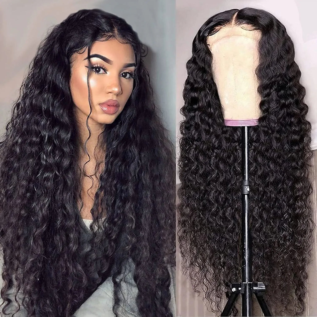 Deep Wave Lace Front Wig – 250% Density | Brazilian Human Hair | 13x4, 13x6 & 5x5