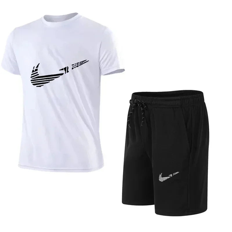 Men's Summer Tracksuit Set – T-Shirt & Shorts