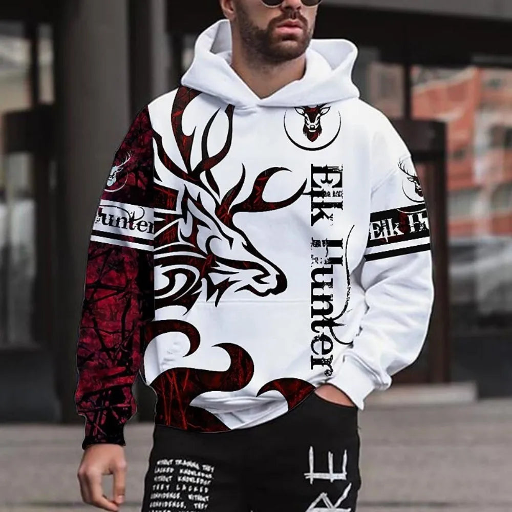 Animal Print Heavyweight Hoodie – Unisex Urban Streetwear Sweatshirt