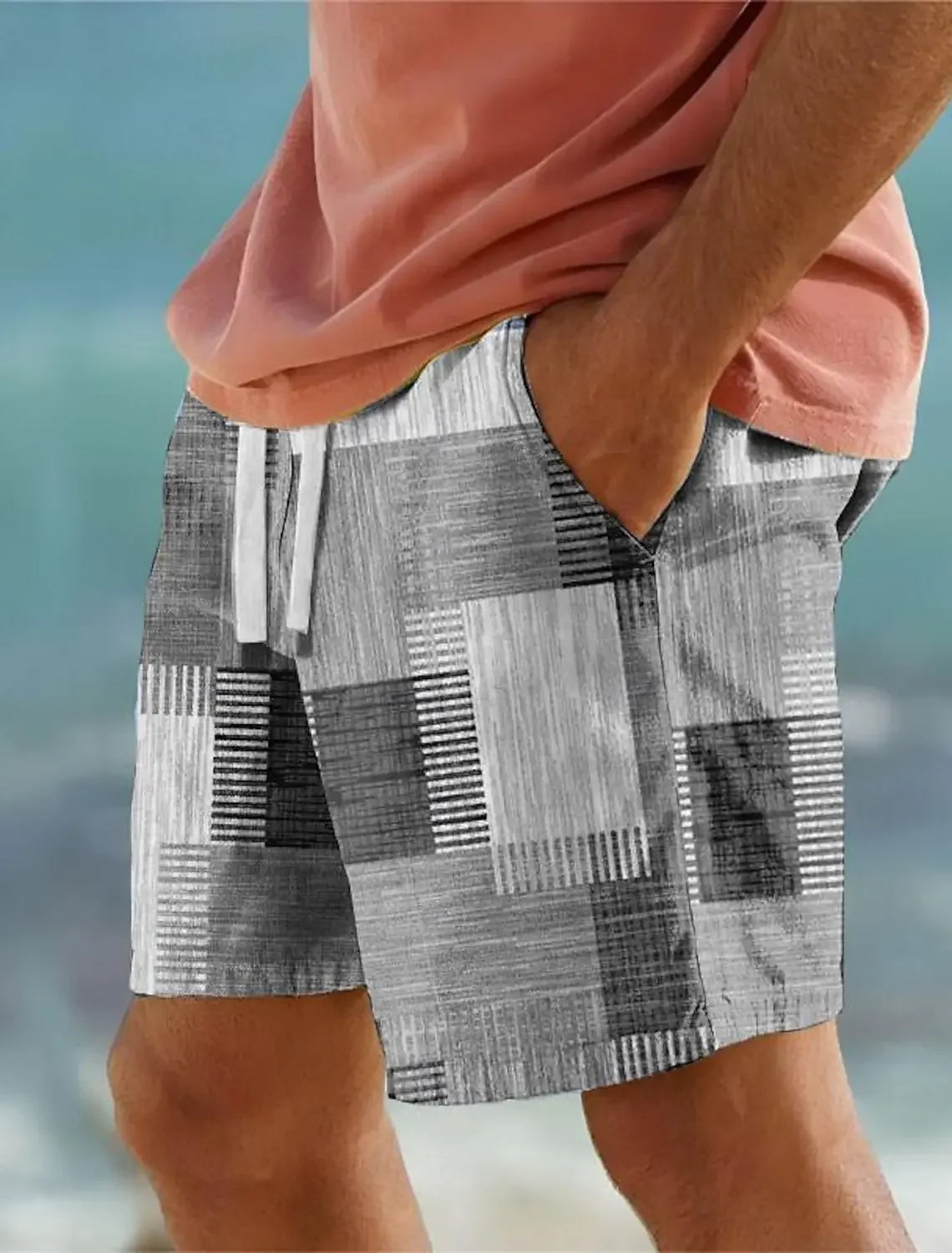 Colorful Square 3D Print Sport Shorts – Quick-Dry Breathable Shorts for Men & Women