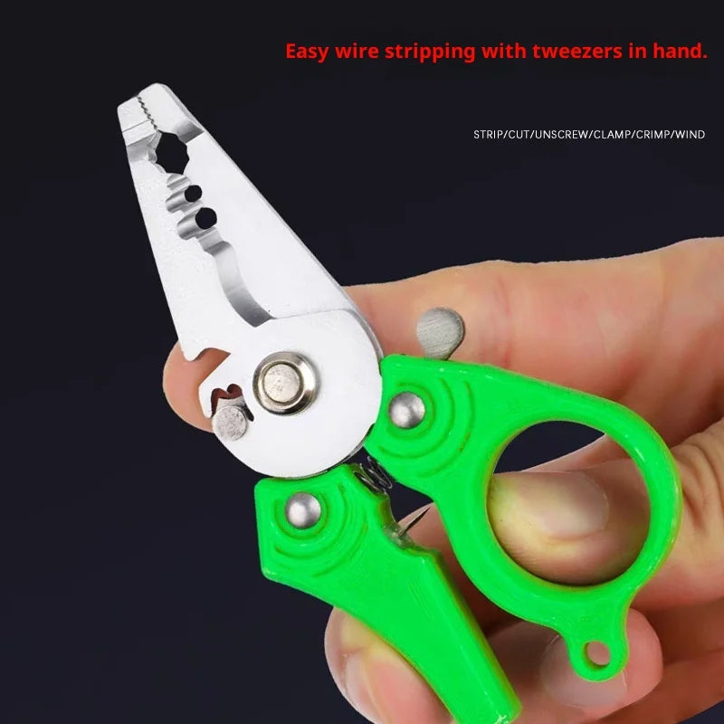 Pocket-Sized Multi-Function Wire Stripping Pliers — Cable Cutter & Crimping Tool