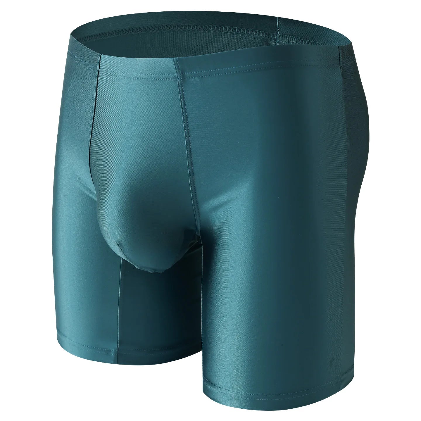 Men's Ice Silk Extended Leg Boxer Shorts – Slim Mid-Rise Underwear