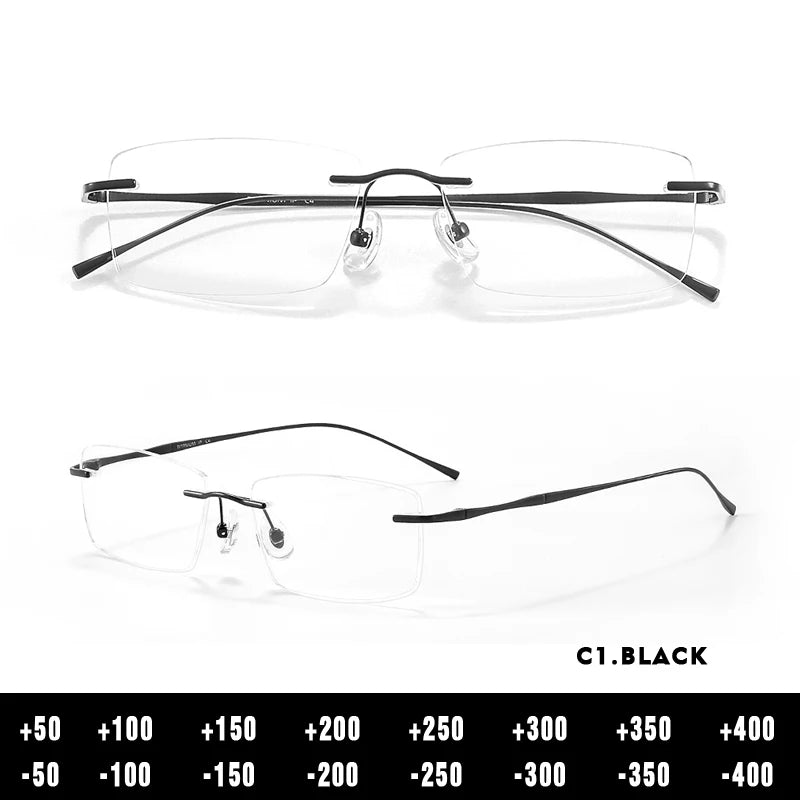 Gafas Graduadas sin Montura Ultraligeras de Titanio O-Q CLUB | Unisex