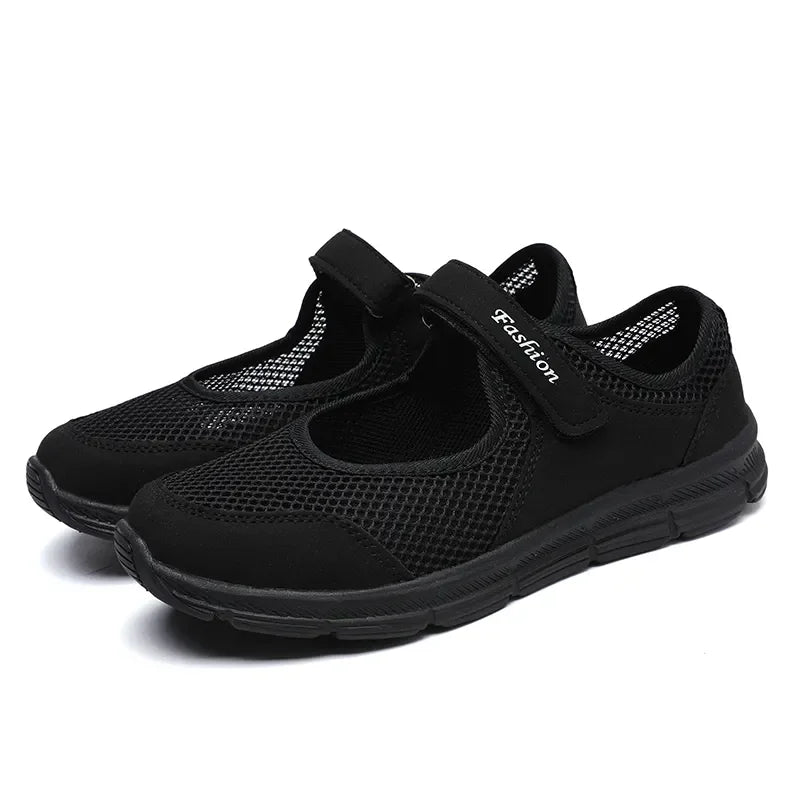 Women's Breathable Mesh Sneakers – Lightweight Vulcanized Walking & Work Shoes