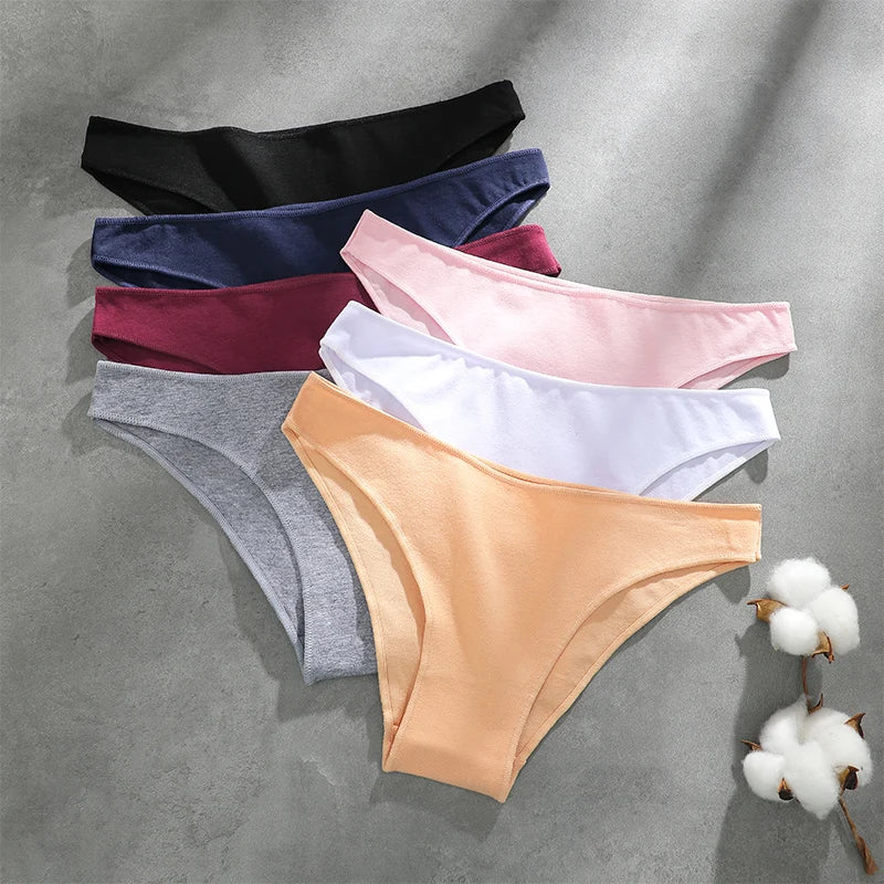 Bóxer de Algodón Sin Costuras para Mujer, Paquete de 4 | Ropa Interior Elástica Transpirable de Tiro Bajo M-XXL