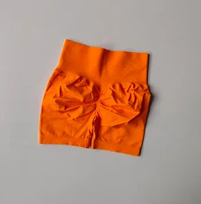 Peach Hip Lifting Sports Shorts – Women's High Waist Seamless Yoga Shorts