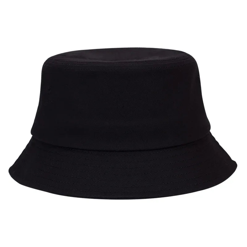 100% Cotton Solid Color Bucket Hat | Summer Sun Protection & Breathable Round Crown