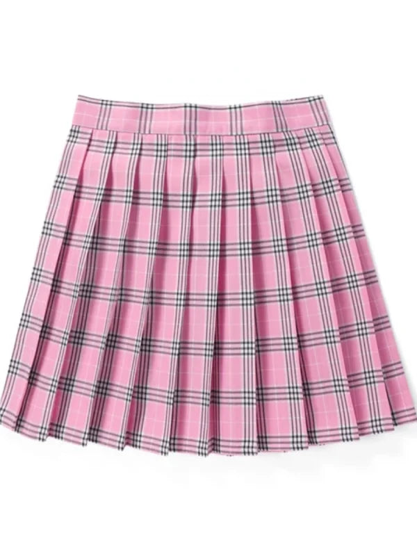 Plaid Pleated Mini Skirt