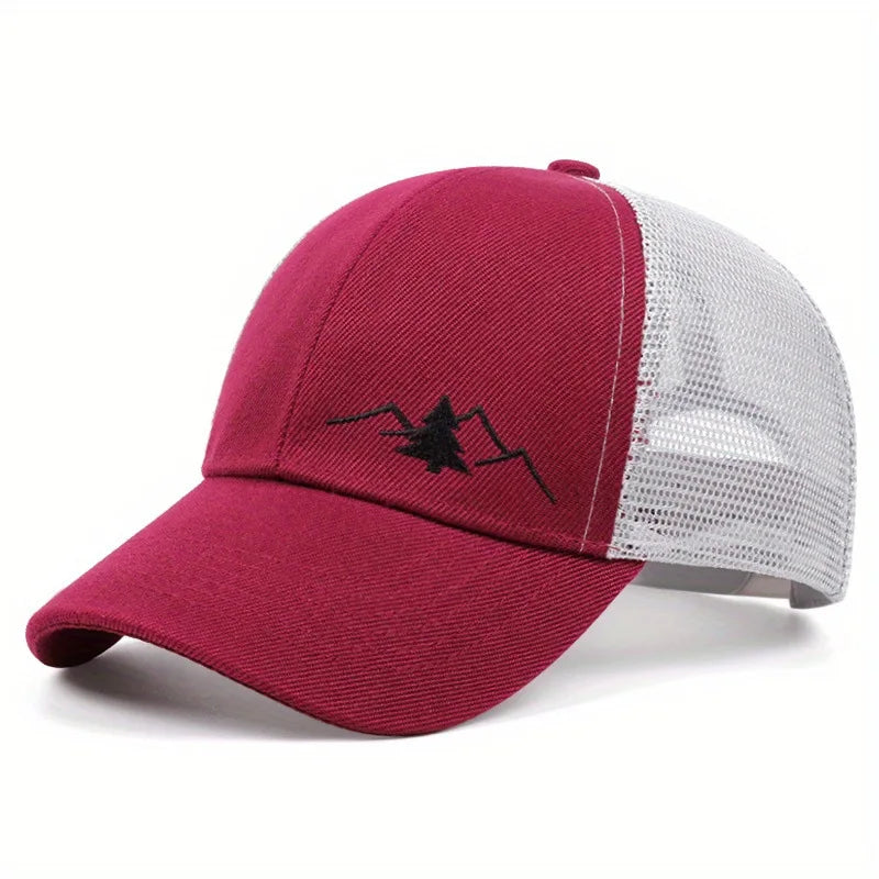 Spring and summer mesh hats for men and women, thin, breathable, sun resistant, sun shading, beach worn baseball caps