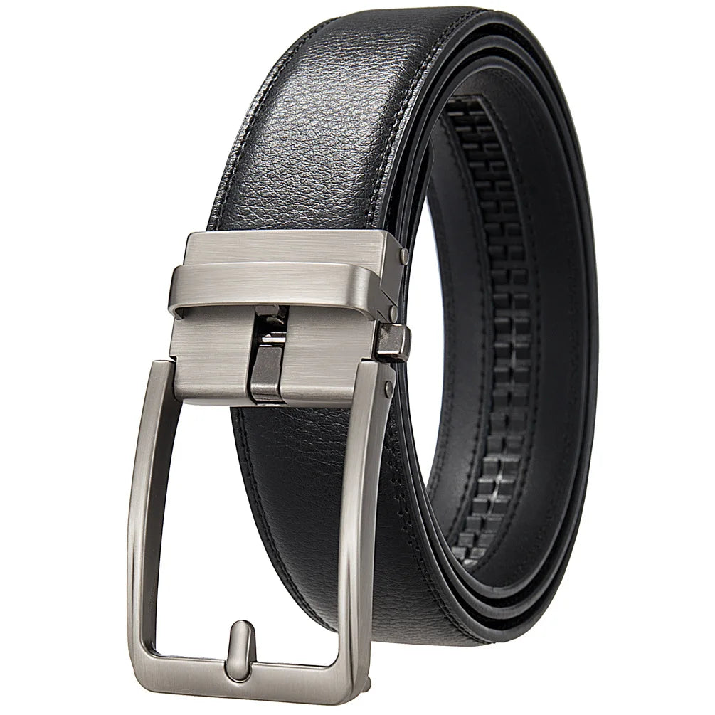 Men's Genuine Leather Automatic Buckle Belt | The Daily Drop
