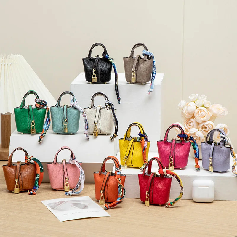 Mini Bucket Bag — Portable Earphone Case, Coin Purse & Small Accessory Bag
