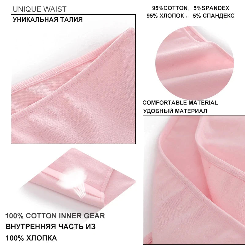 Bóxer de Algodón Sin Costuras para Mujer, Paquete de 4 | Ropa Interior Elástica Transpirable de Tiro Bajo M-XXL