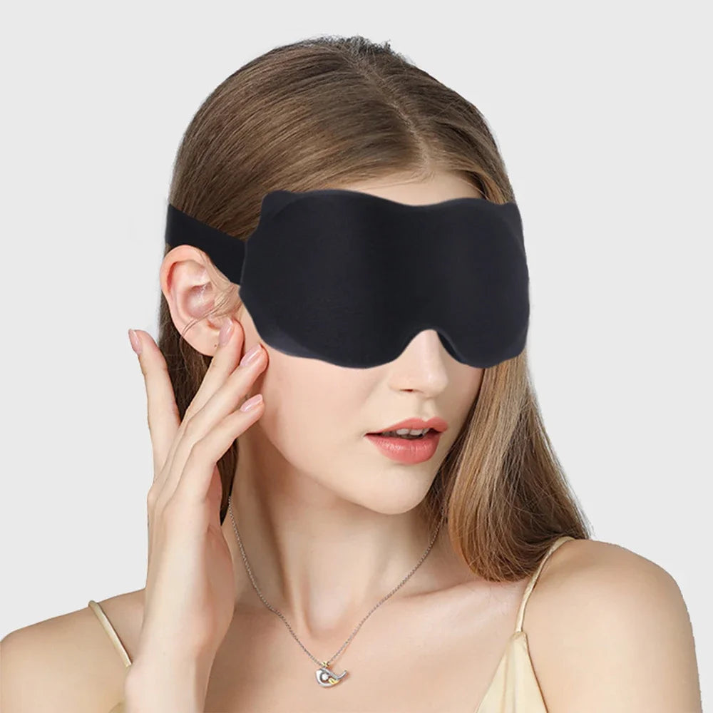 3D Contour Sleep Mask – Soft Padded Blackout Eye Mask
