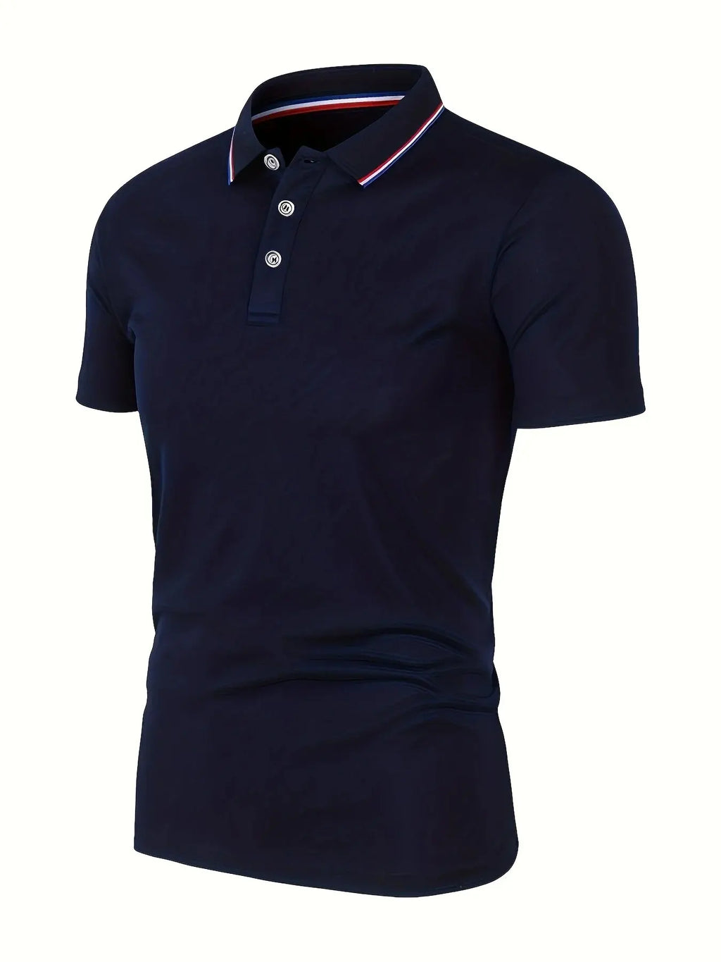 Men's Casual Polo Shirt - Breathable Short Sleeve Solid Color (S-XXL)