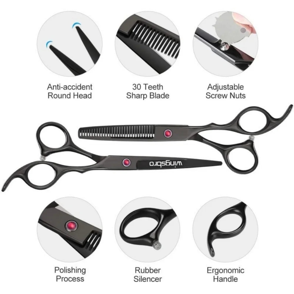 Japanese Hair Scissors Set – Professional Hairdressing Kit with Cutting & Thinning Shears