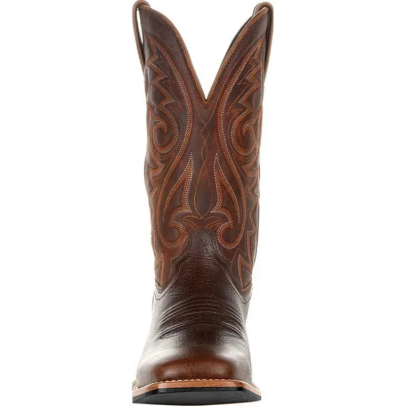 Unisex Handmade Western Cowboy Boots – Mid-Calf Riding Boots