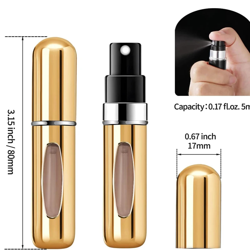 Mini Refillable Perfume Atomizer – 5ml Portable Travel Spray Bottle