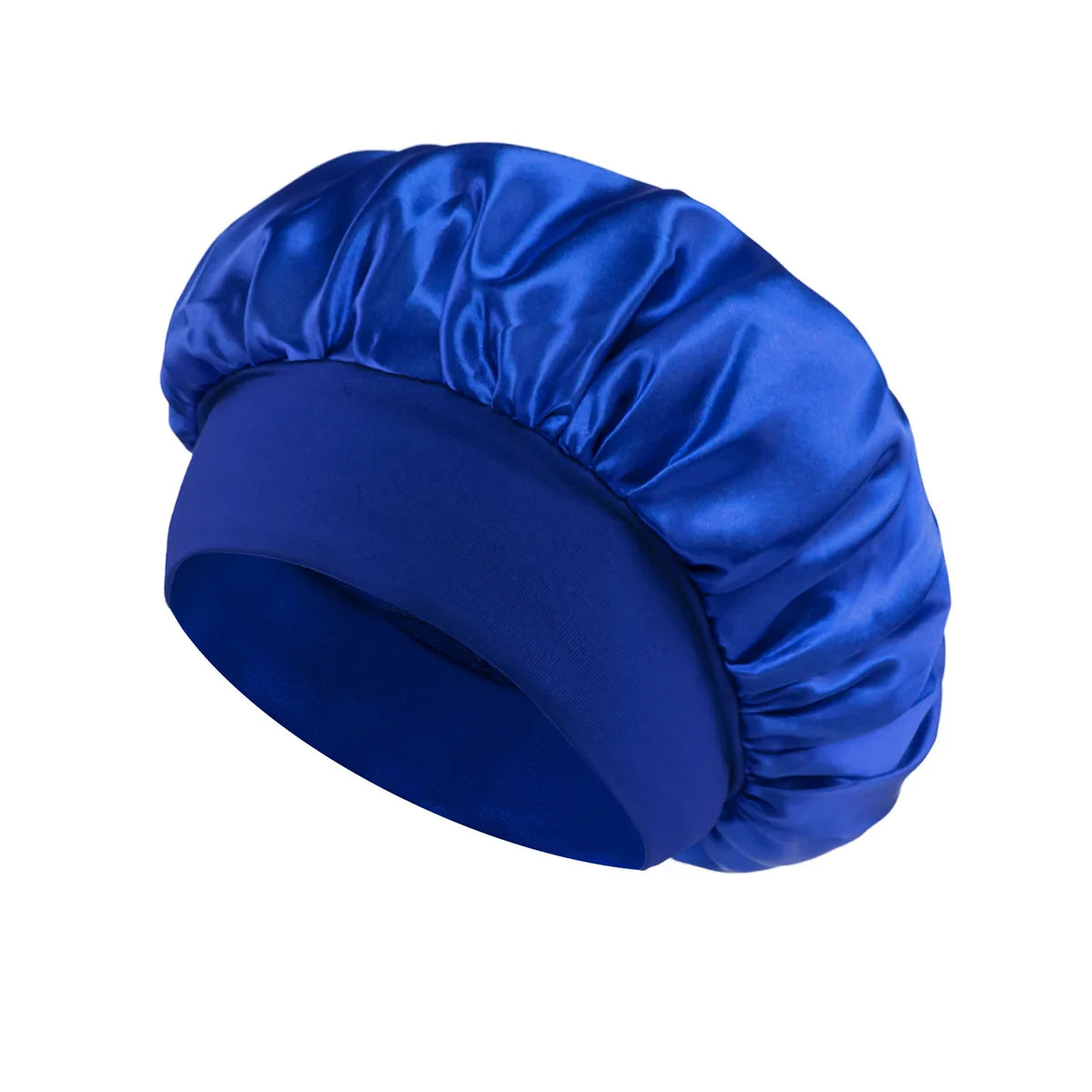 1 unidad de gorro de satén de seda suave con forro, gorro de satén grande para el cabello, gorro de ducha para dormir, envoltura para el cabello largo, herramienta de salón