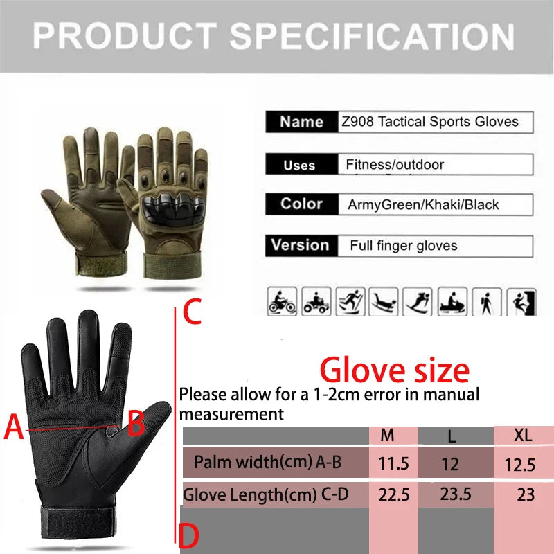 Outdoor Full-Finger Tactical & Sport Gloves