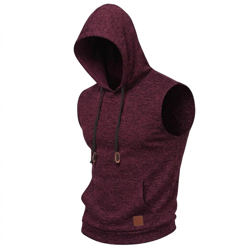 Unisex Sleeveless Hoodie Vest – Lightweight Relaxed Fit Hooded Tank Top
