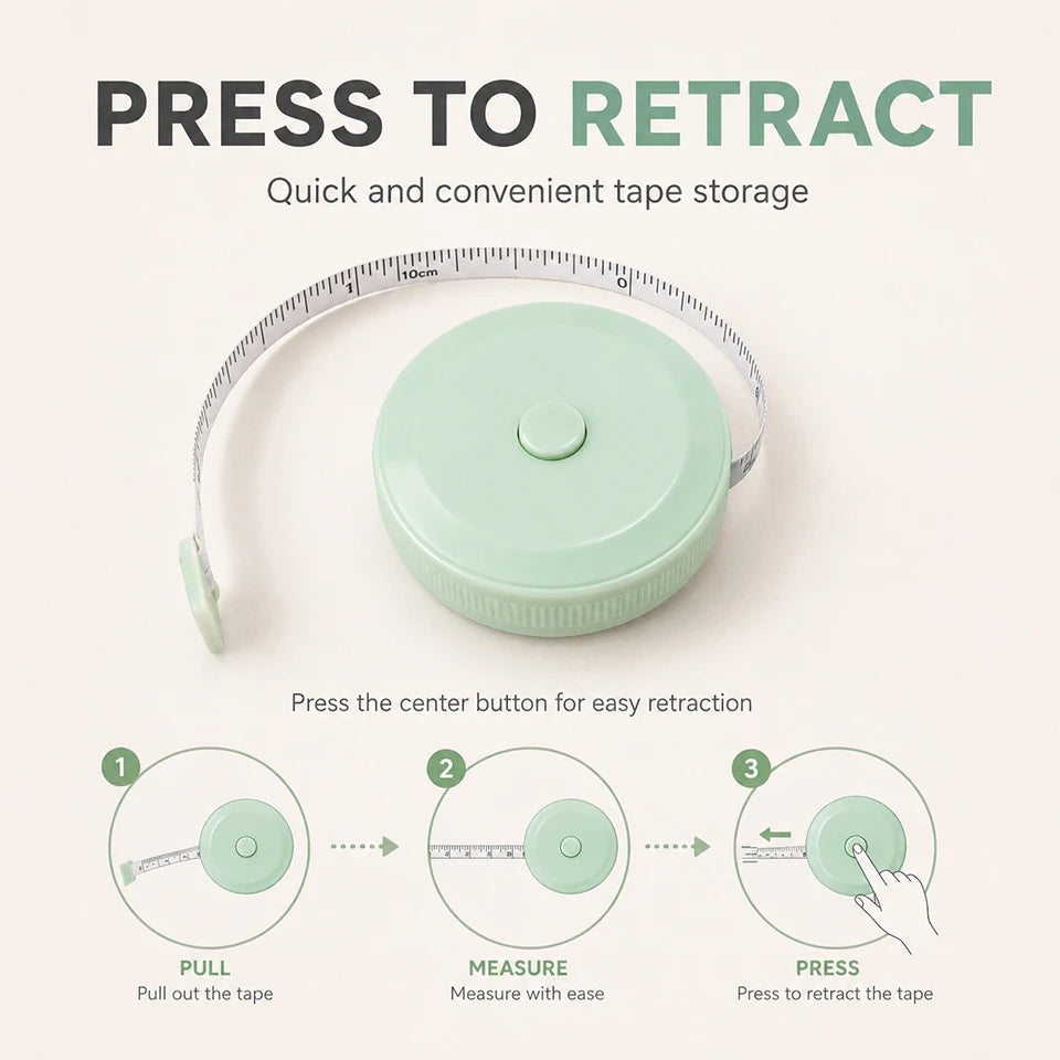 Soft Body Tape Measure — Double-Scale Sewing & Tailor Measuring Tape